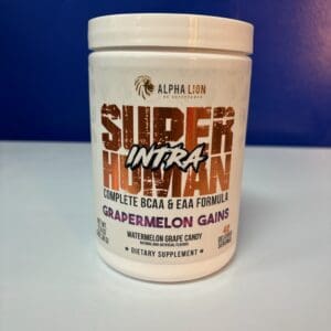 A container of super human intra is shown.