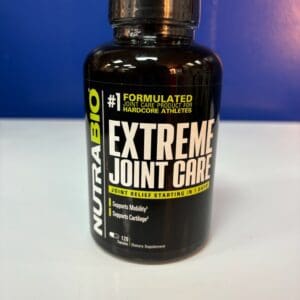 A bottle of nutrabio extreme joint care