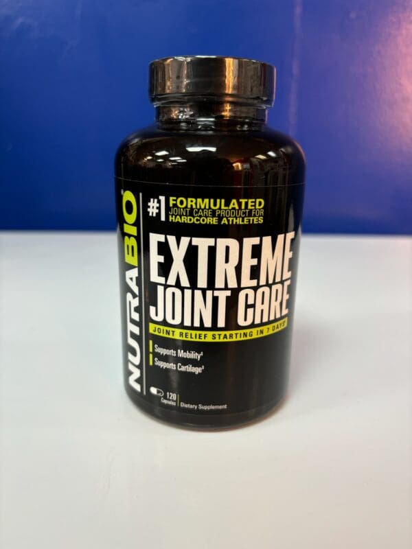 A bottle of nutrabio extreme joint care