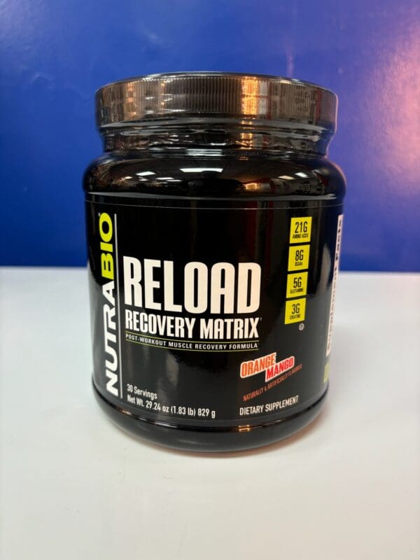 A jar of nutrabio reload recovery matrix