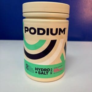 A container of hydrolyzed whey protein is shown.